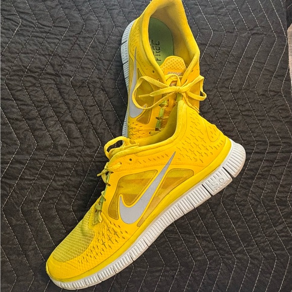 Nike Other - Nike Free Run 3 Men's Yellow and Gray Athletic Shoes